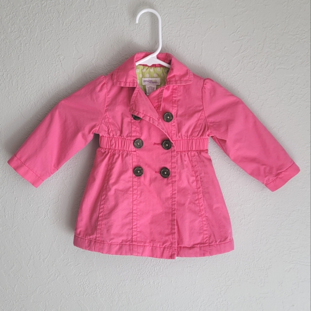 Genuine Kids for OshKosh Pink Trench Coat Infant Sz 12 Months